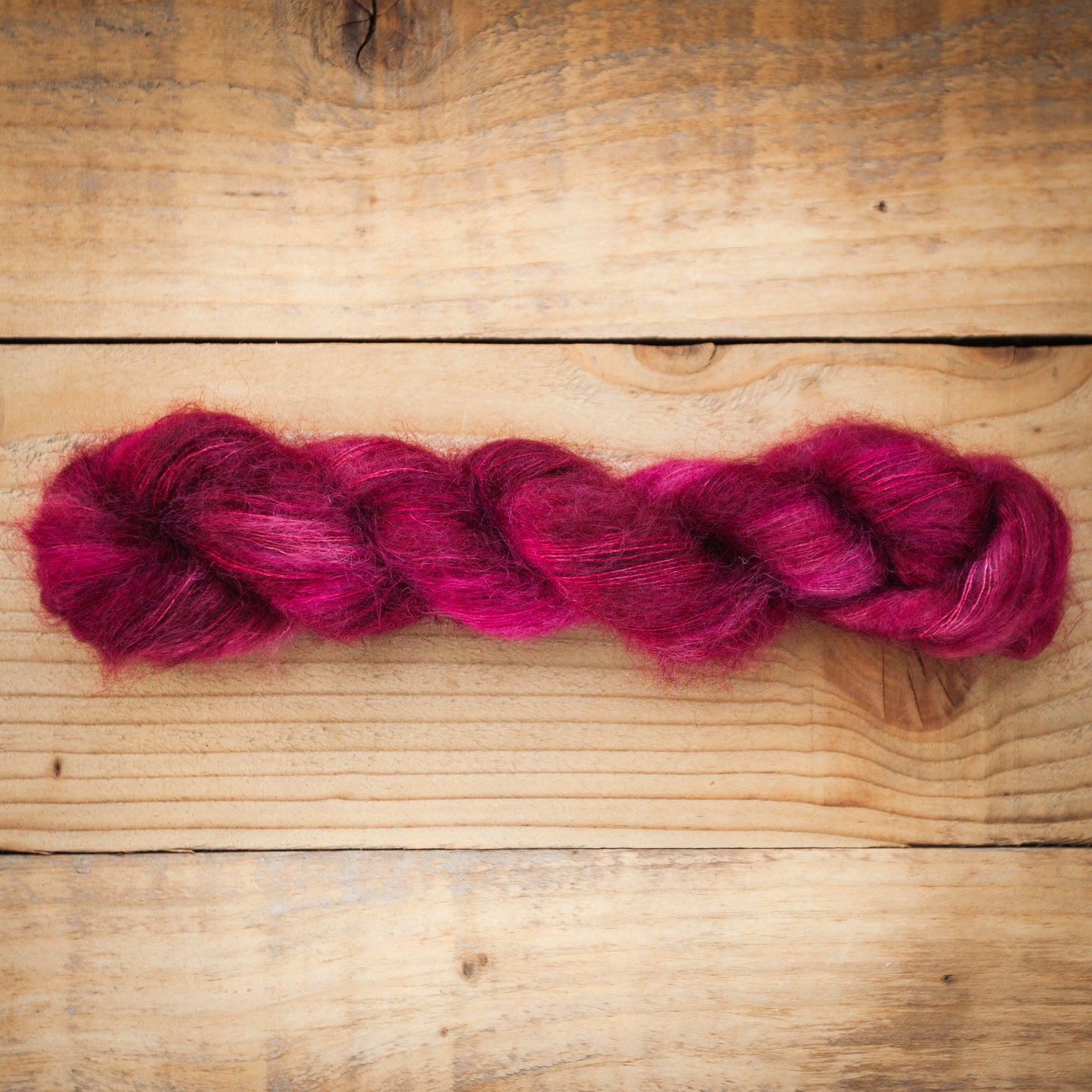 "Cherry Garden" - Kid mohair silk - hand dyed yarn