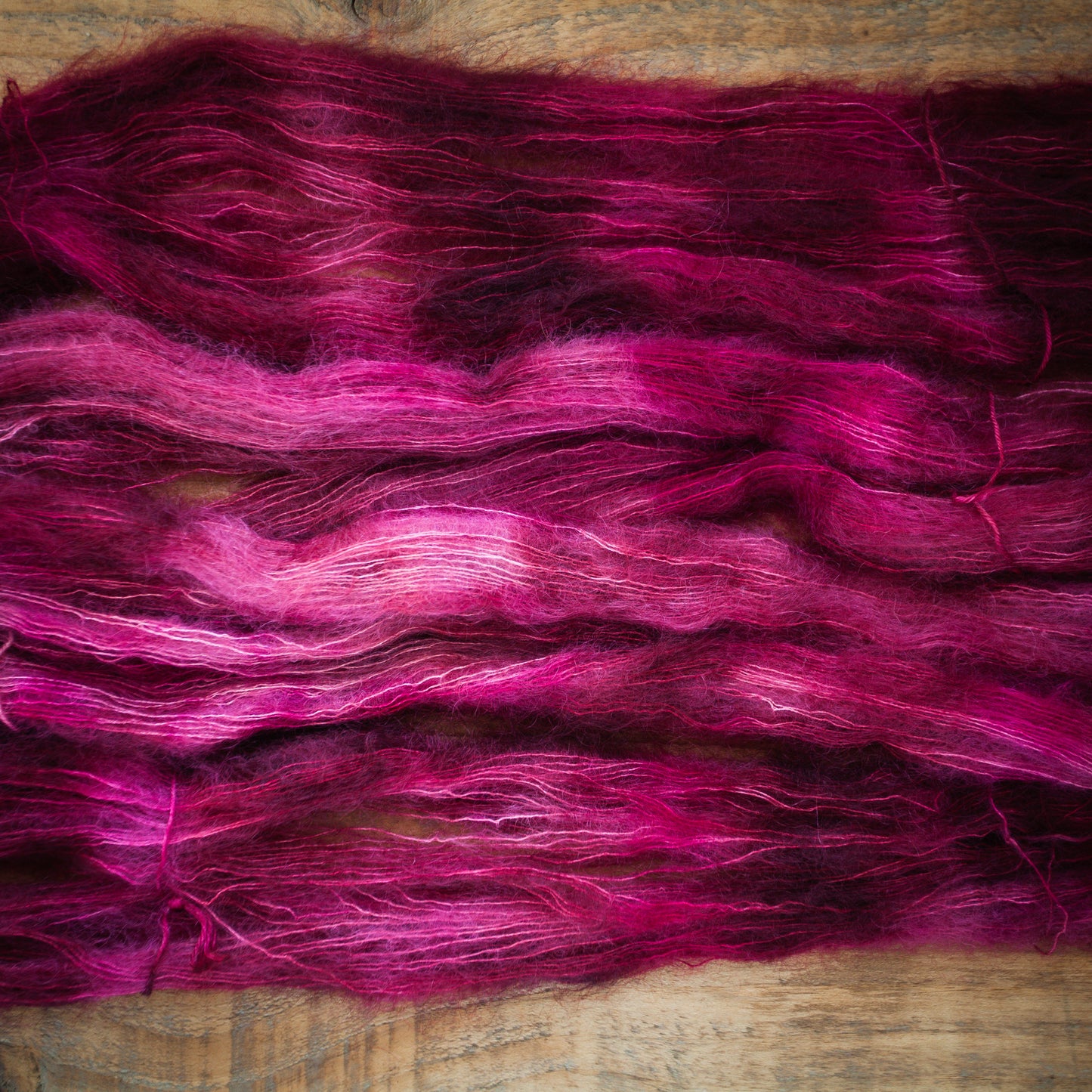 "Cherry Garden" - Kid mohair silk - hand dyed yarn