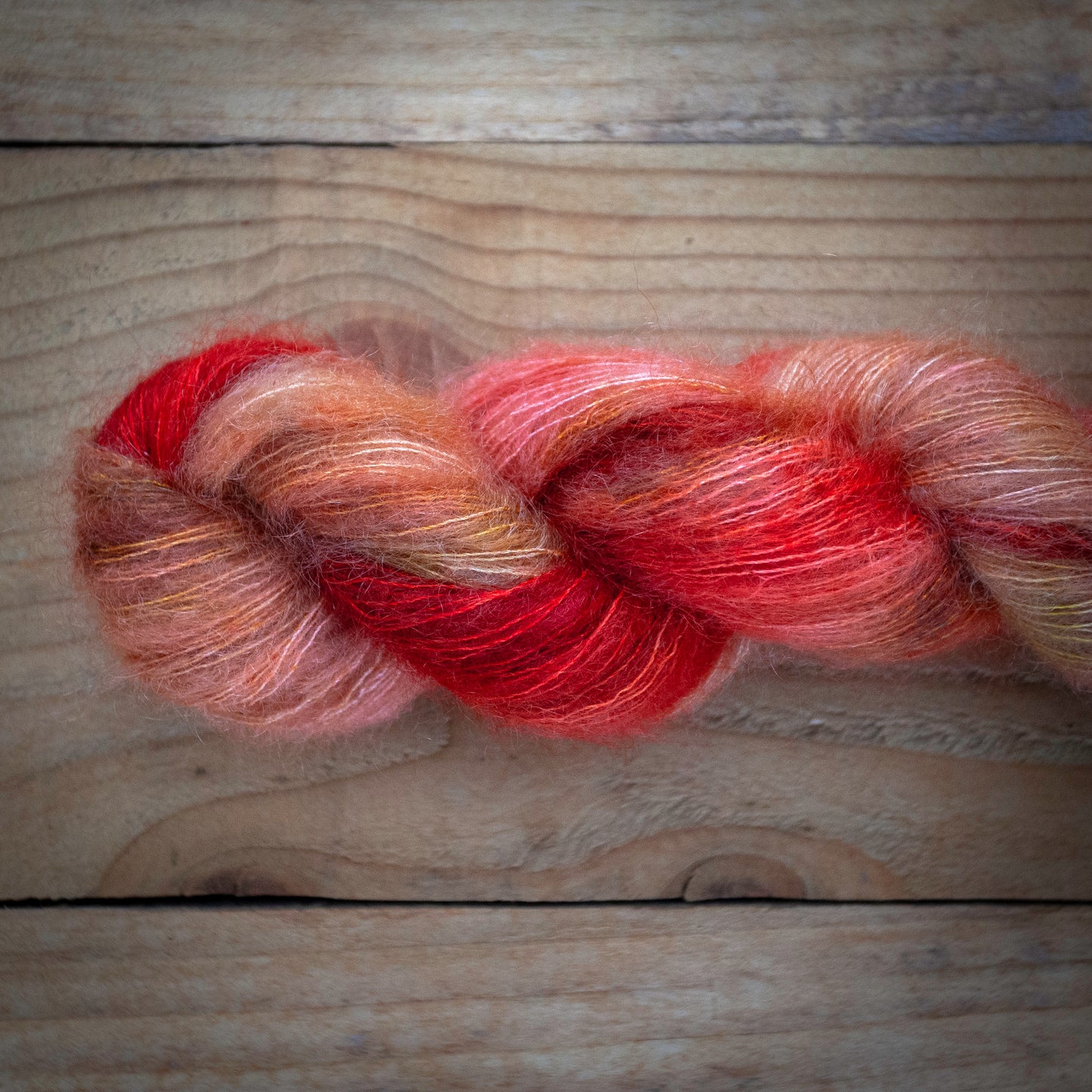 "Maple Leaves" - Kid mohair silk - hand dyed yarn