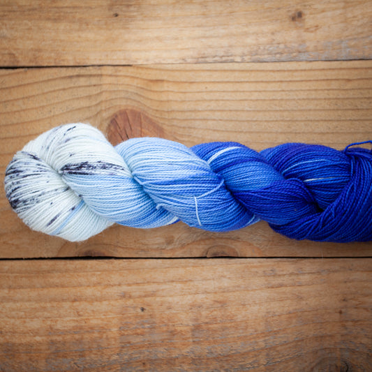 Superwash Bluefaced Leicester (BFL)/Nylon High Twist 4ply hand dyed yarn - sock weight - Ready to Ship