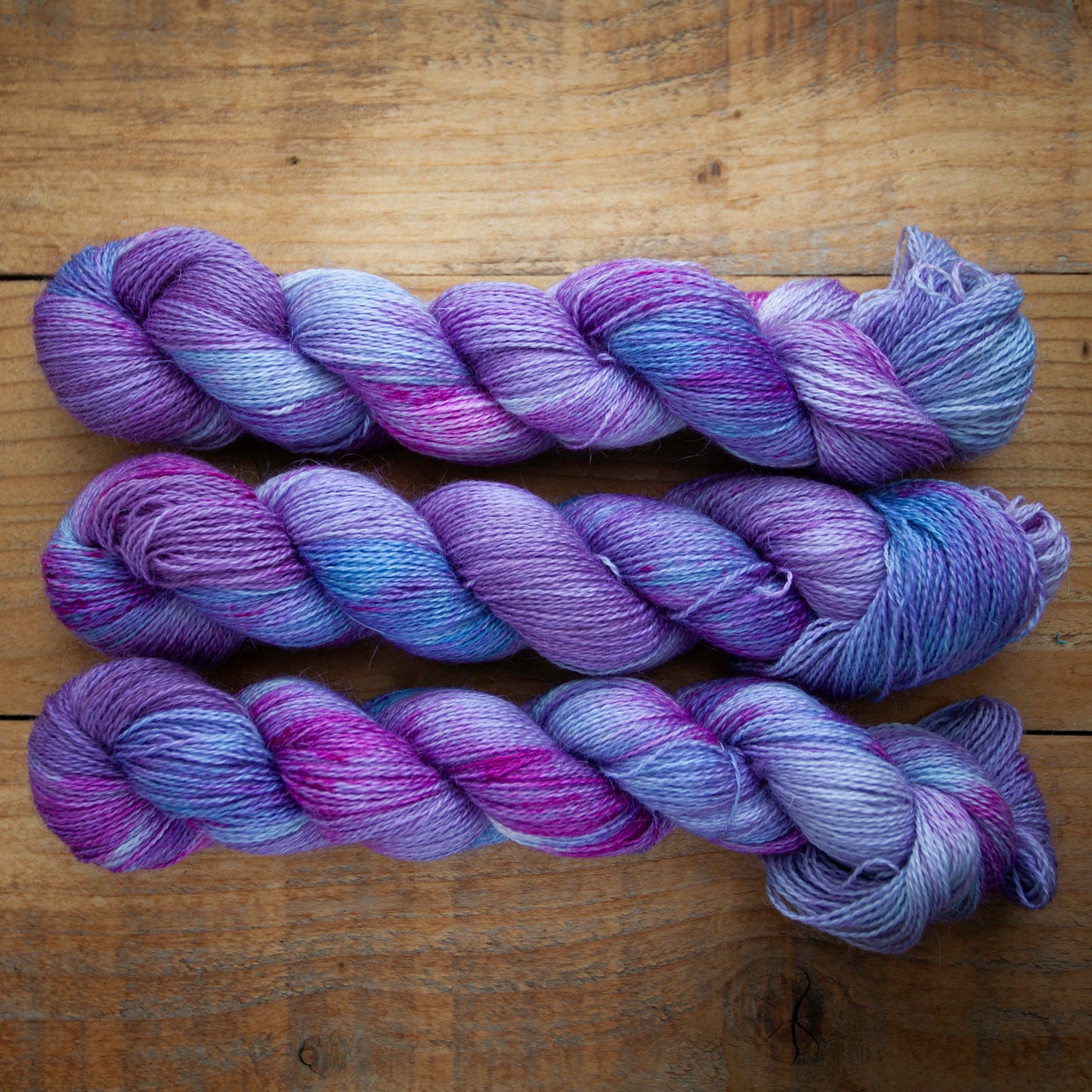 Corriedale Mohair 4ply hand dyed yarn - Ready to Ship