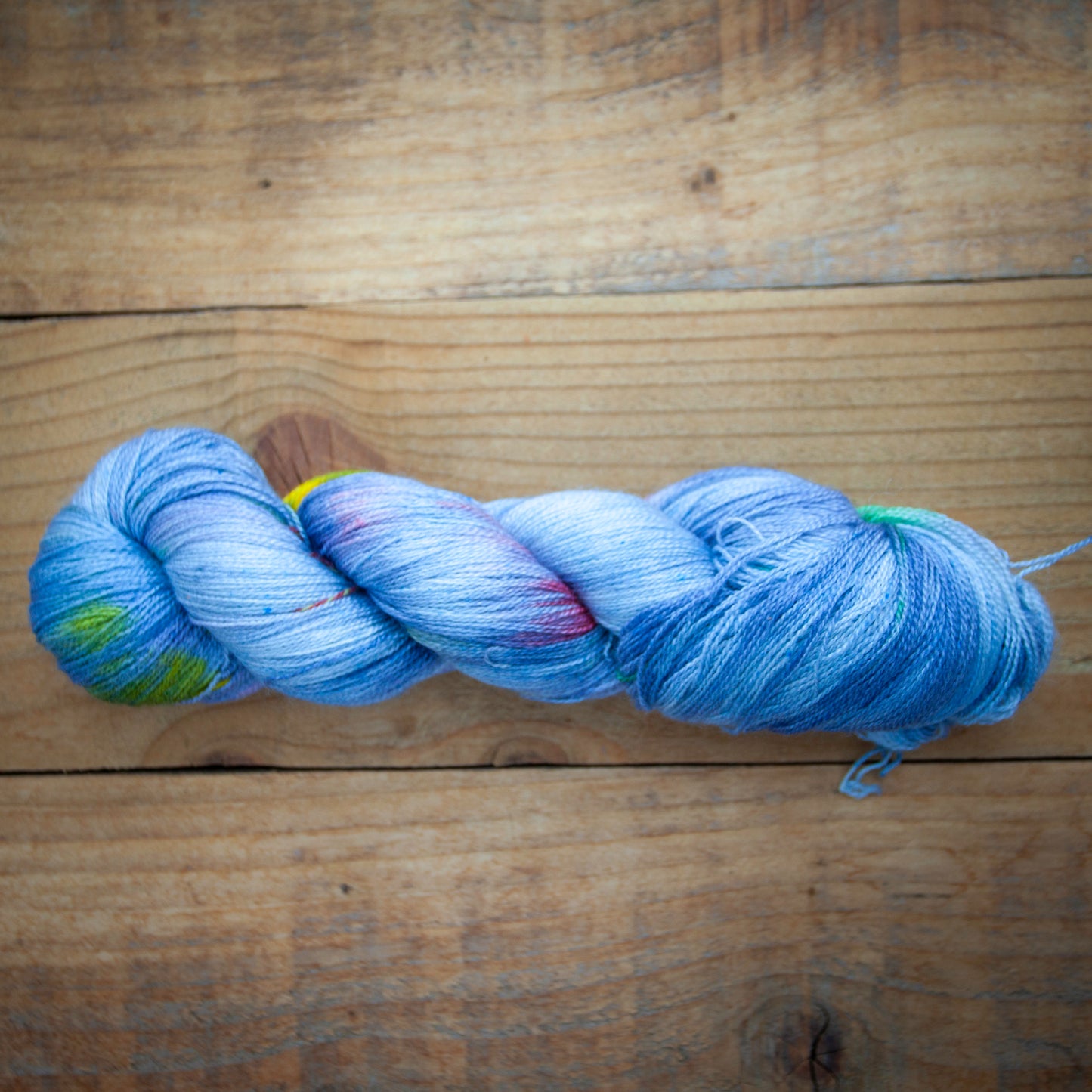 Superwash Bluefaced Leicester (BFL)/Silk - lace weight - hand dyed yarn - Ready to Ship