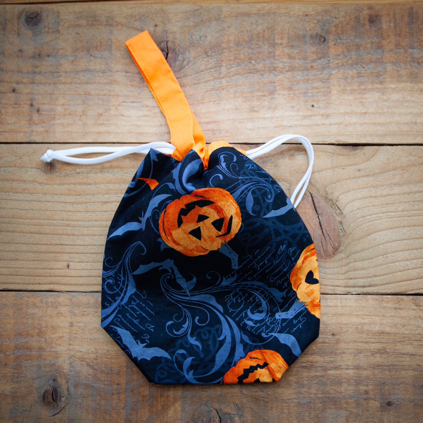 Halloween project bag for knitting, crochet, yarn storage