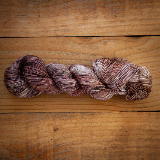 Superwash Merino / Linen single ply - hand dyed yarn - Ready to Ship