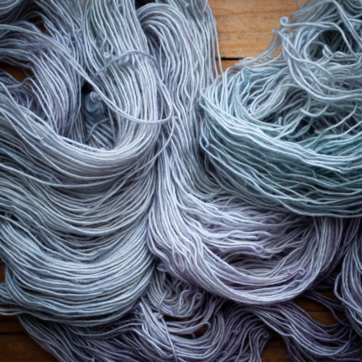 Superwash Merino / Linen single ply - hand dyed yarn - Ready to Ship