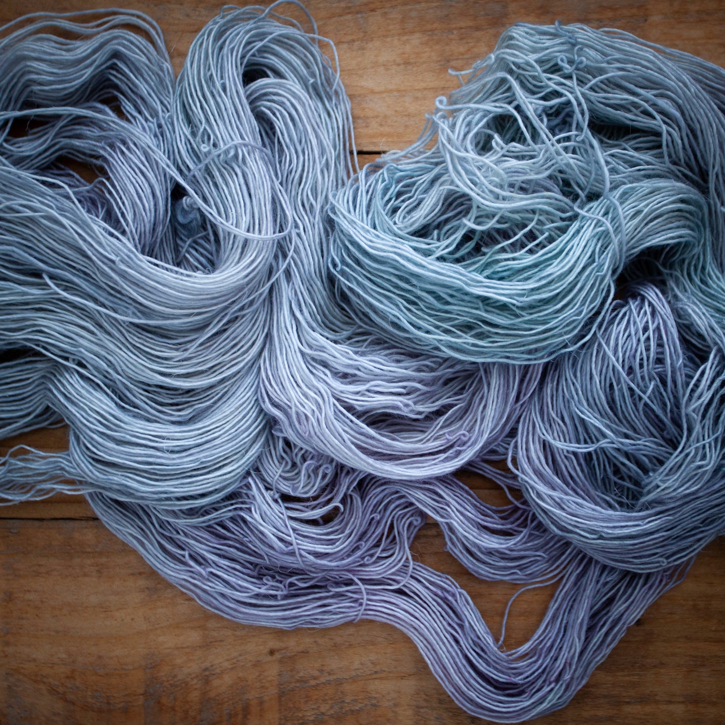 Superwash Merino / Linen single ply - hand dyed yarn - Ready to Ship