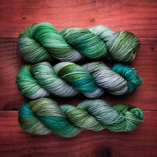 "Winter Woodlands" - hand dyed yarn