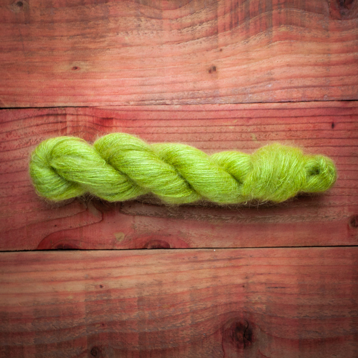 Hand dyed kid mohair silk lace yarn