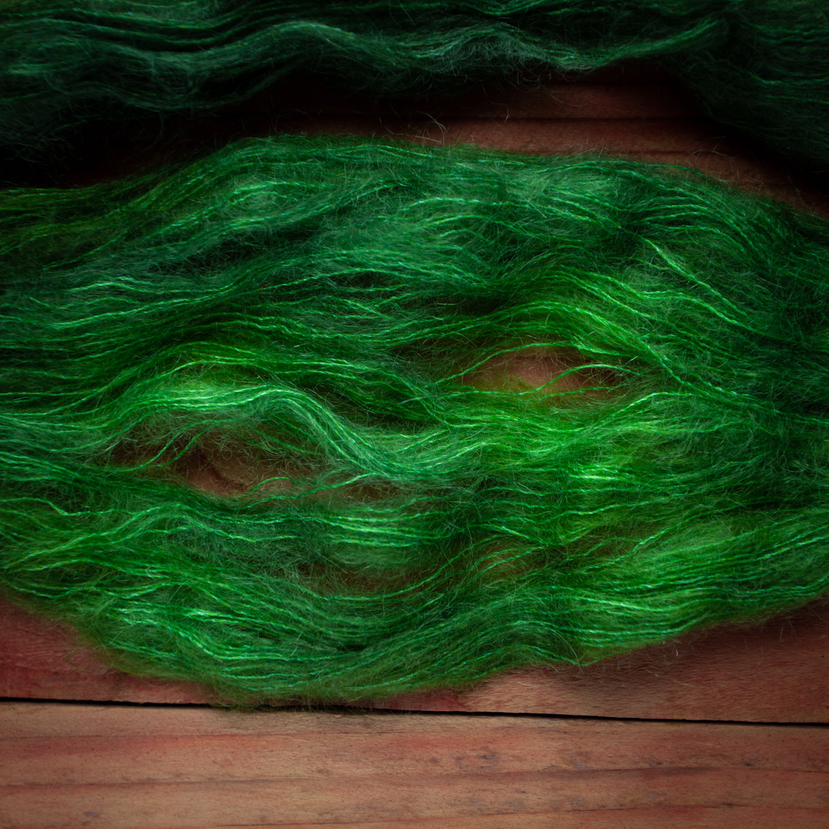 Hand dyed kid mohair silk lace yarn