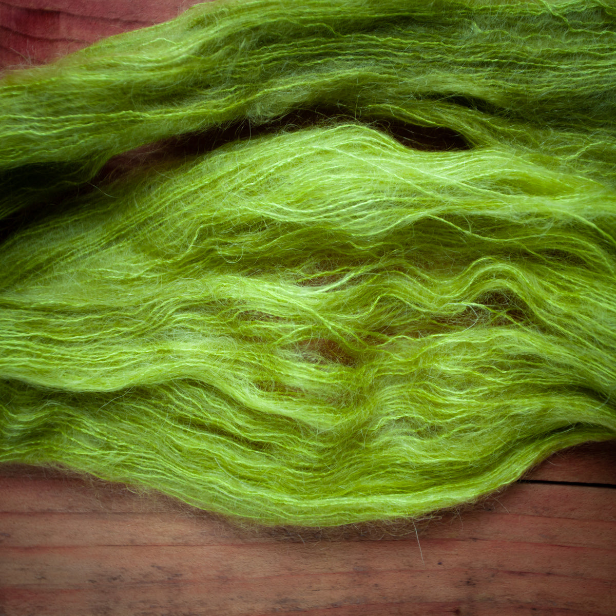 Hand dyed kid mohair silk lace yarn