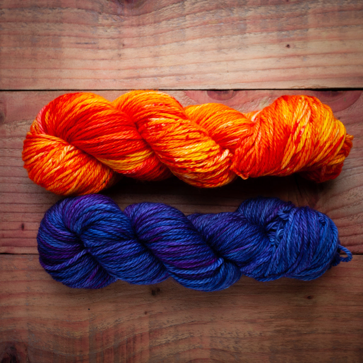 "Fire Sparks" - hand dyed yarn