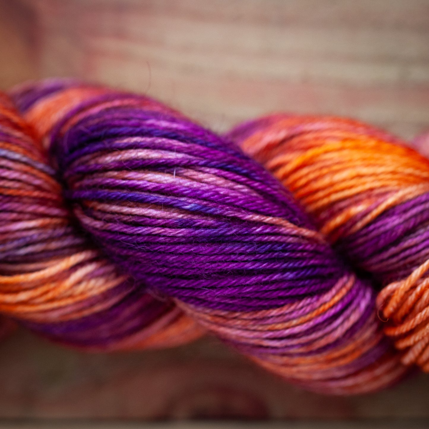 "Twisted candy" - hand dyed yarn