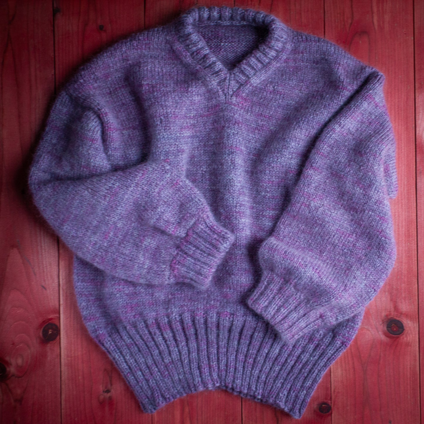 Sweater yarn set - "Lavender Fields" - wool and mohair skeins