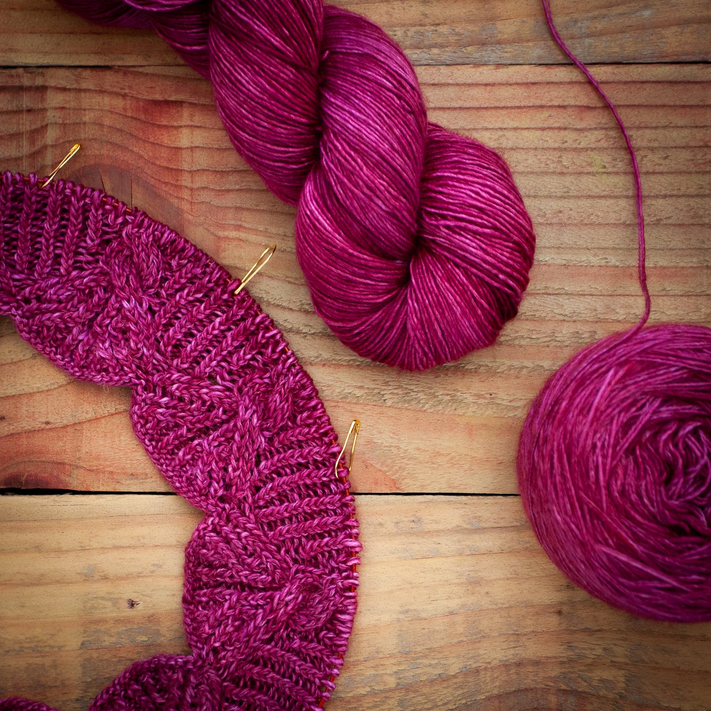 "Very Berry Crush" - hand dyed yarn