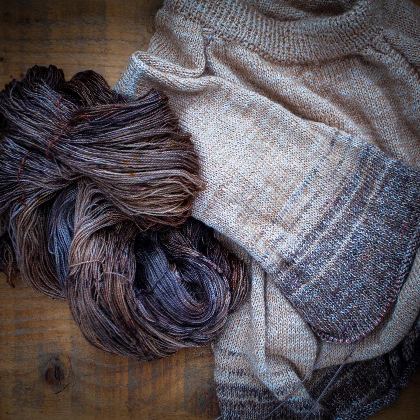 "Coffee Flavoured" - hand dyed yarn