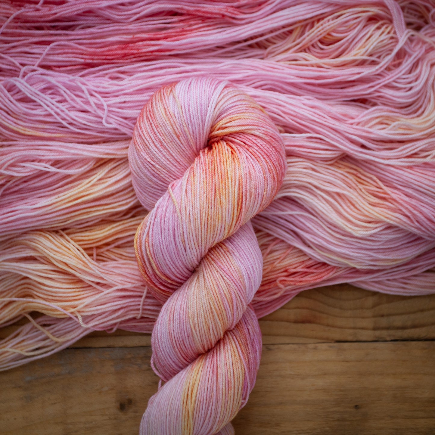 “Spring petals" - hand dyed yarn